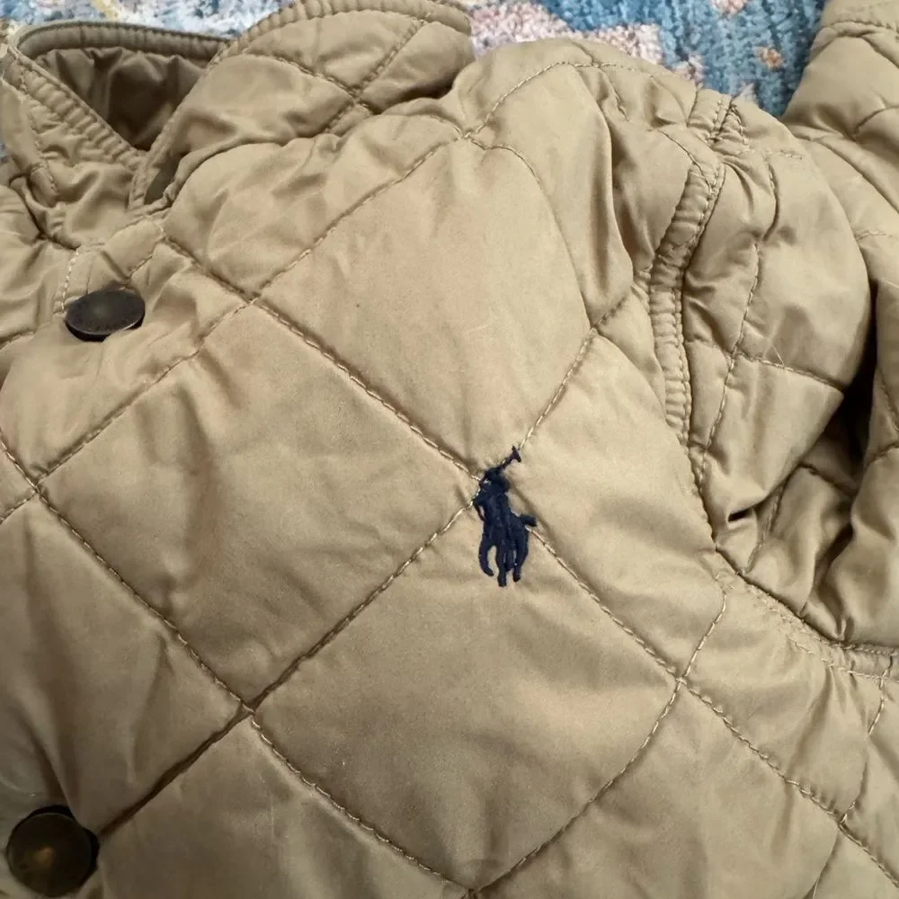 Polo Ralph Lauren Quilted Tan Light Puffer Jacket Kids 6
